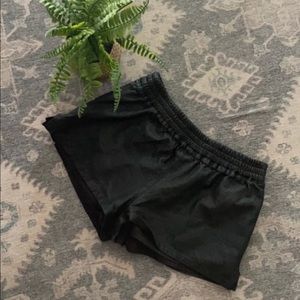 Leather shorts